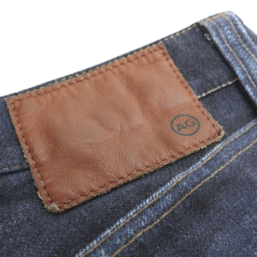 【中古】エージー アドリアーノゴールドシュミット AG Adriano Goldschmied ストレッチコットンレーヨン デニム転写プリント パンツ ネイビー【サイズ32】【 状態ランクB 】【 メンズ 】
