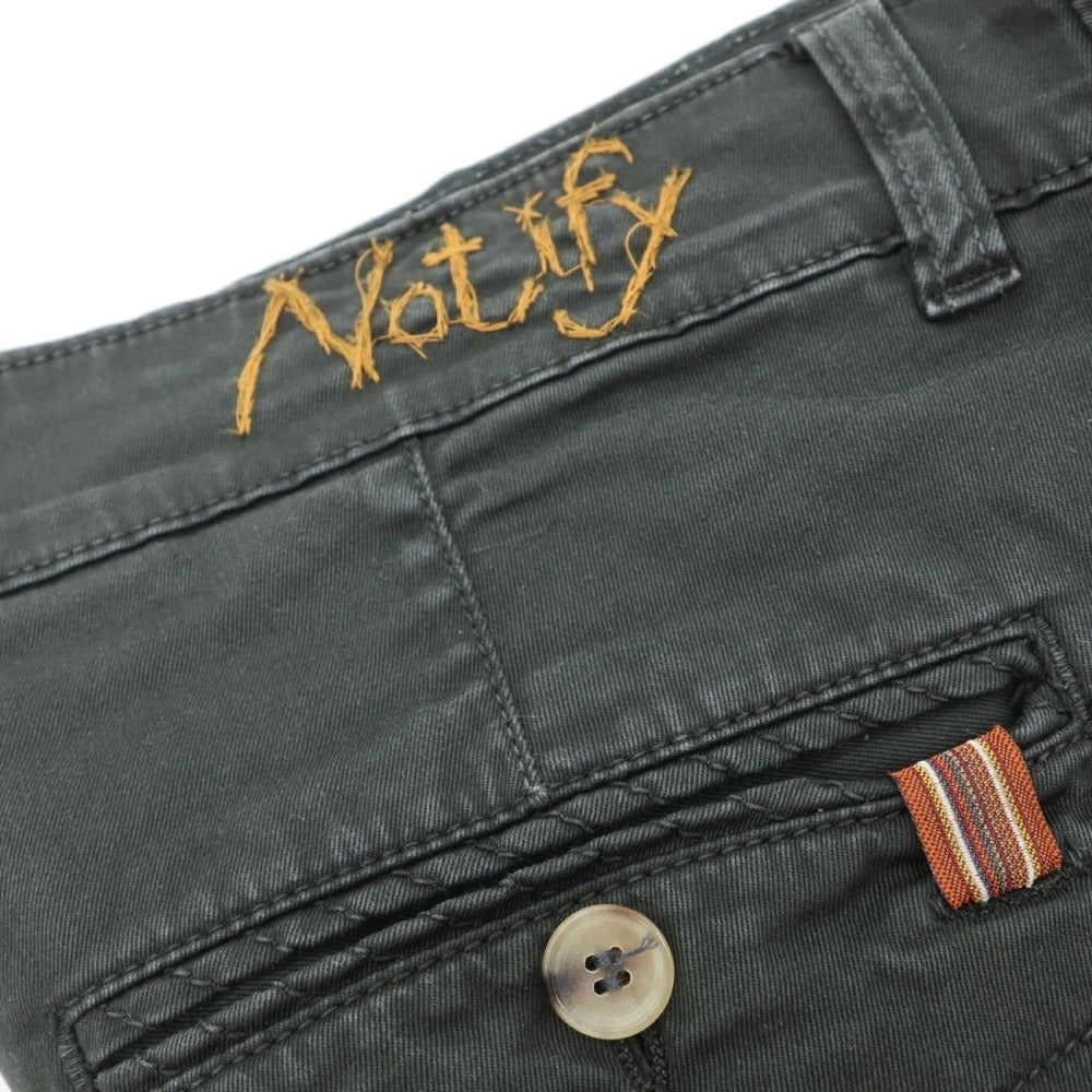 【中古】ノティファイ Notify SedNa ストレッチコットン カジュアルスラックスパンツ グレーカーキ【サイズ33】【 状態ランクB 】【 メンズ 】