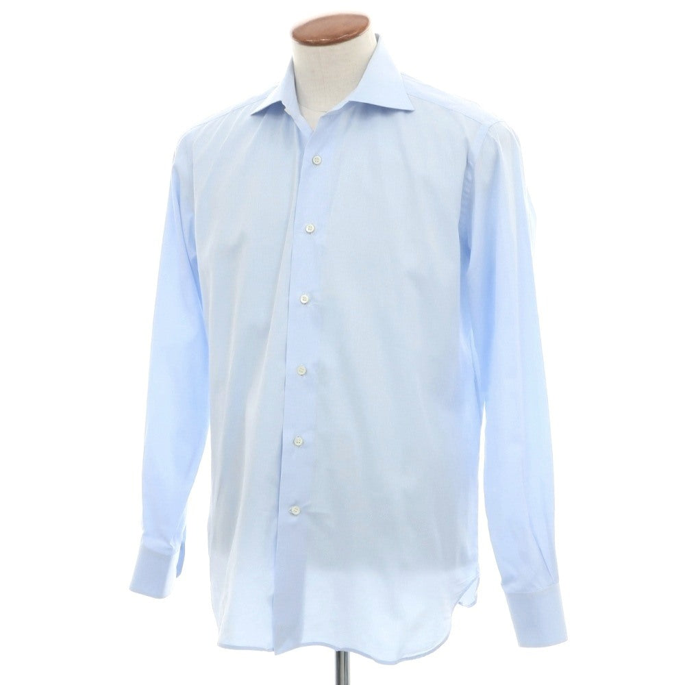 【中古】オリアン ORIAN コットン ワイドカラー カルゼ ドレスシャツ ライトブルー【サイズ40】【 状態ランクC 】【 メンズ 】