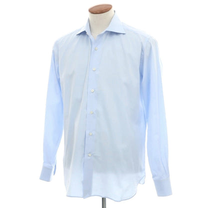 【中古】オリアン ORIAN コットン ワイドカラー カルゼ ドレスシャツ ライトブルー【サイズ40】【 状態ランクC 】【 メンズ 】