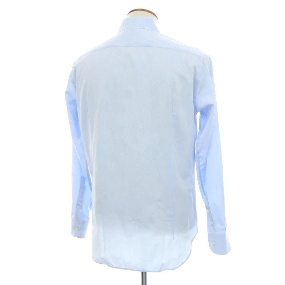 【中古】オリアン ORIAN コットン ワイドカラー カルゼ ドレスシャツ ライトブルー【サイズ40】【 状態ランクC 】【 メンズ 】