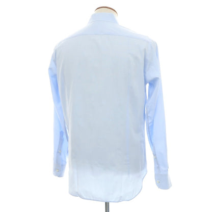 【中古】オリアン ORIAN コットン ワイドカラー カルゼ ドレスシャツ ライトブルー【サイズ40】【 状態ランクC 】【 メンズ 】