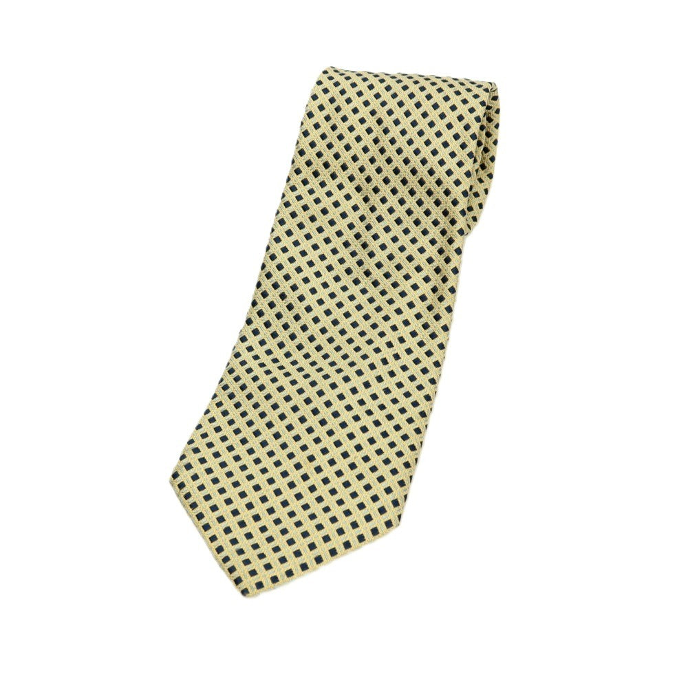 【中古】ニッキー nicky BARNEYS NEW YORK別注 シルク ネクタイ イエローxネイビー【 状態ランクC 】【 メンズ 】