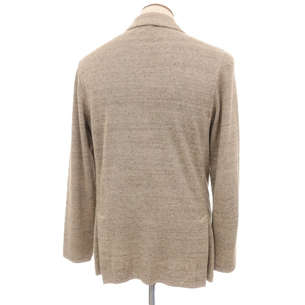 【中古】ラルディーニ LARDINI リネンコットン 2B ニットジャケット ベージュ【サイズM】【 状態ランクB 】【 メンズ 】