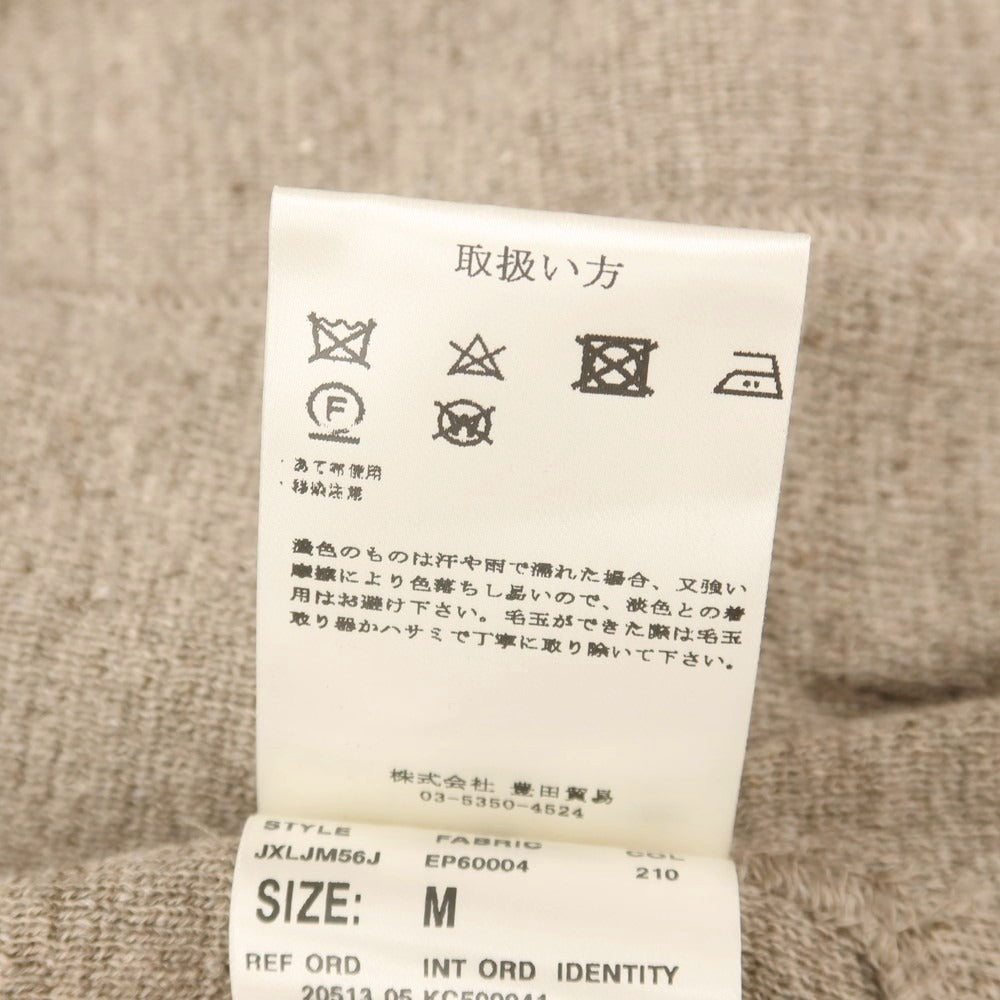 【中古】ラルディーニ LARDINI リネンコットン 2B ニットジャケット ベージュ【サイズM】【 状態ランクB 】【 メンズ 】