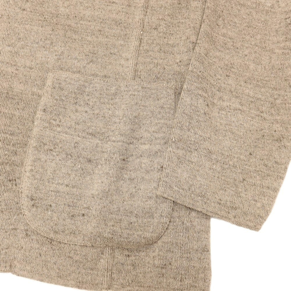 【中古】ラルディーニ LARDINI リネンコットン 2B ニットジャケット ベージュ【サイズM】【 状態ランクB 】【 メンズ 】