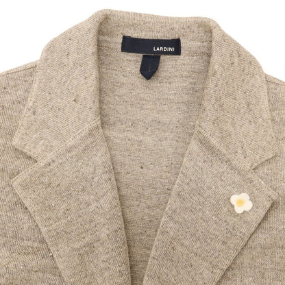 【中古】ラルディーニ LARDINI リネンコットン 2B ニットジャケット ベージュ【サイズM】【 状態ランクB 】【 メンズ 】