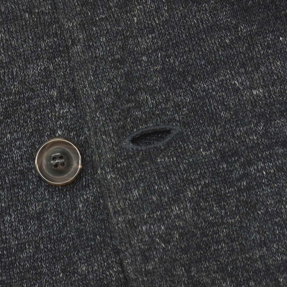 【中古】ラルディーニ LARDINI リネンコットン 2B ニットジャケット ダークグレー【サイズM】【 状態ランクB 】【 メンズ 】