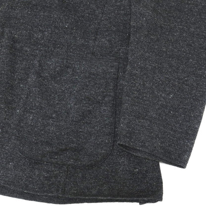 【中古】ラルディーニ LARDINI リネンコットン 2B ニットジャケット ダークグレー【サイズM】【 状態ランクB 】【 メンズ 】