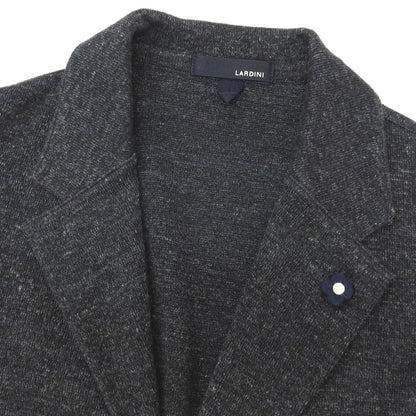 【中古】ラルディーニ LARDINI リネンコットン 2B ニットジャケット ダークグレー【サイズM】【 状態ランクB 】【 メンズ 】