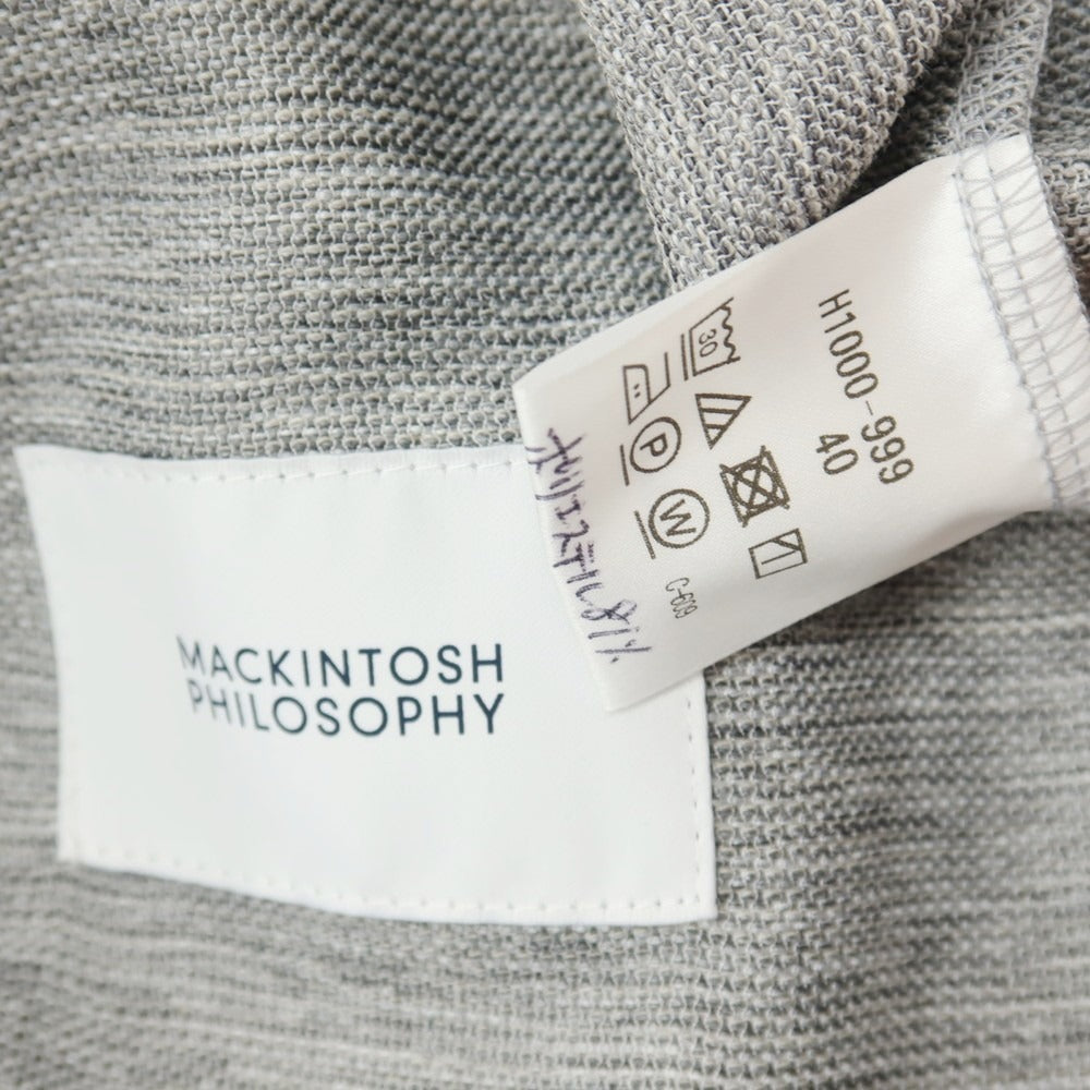 【中古】マッキントッシュフィロソフィー MACKINTOSH PHILOSOPHY ポリエステルコットンポリウレタン カーディガン ライトグレー【サイズ40】【 状態ランクB 】【 メンズ 】