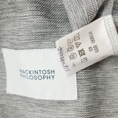 【中古】マッキントッシュフィロソフィー MACKINTOSH PHILOSOPHY ポリエステルコットンポリウレタン カーディガン ライトグレー【サイズ40】【 状態ランクB 】【 メンズ 】