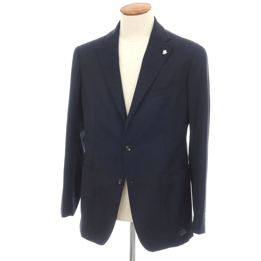 【中古】タリアトーレ TAGLIATORE ウール 2B テーラードジャケット ネイビー【サイズ48】【 状態ランクB 】【 メンズ 】