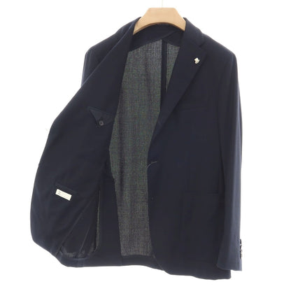 【中古】タリアトーレ TAGLIATORE ウール 2B テーラードジャケット ネイビー【サイズ48】【 状態ランクB 】【 メンズ 】