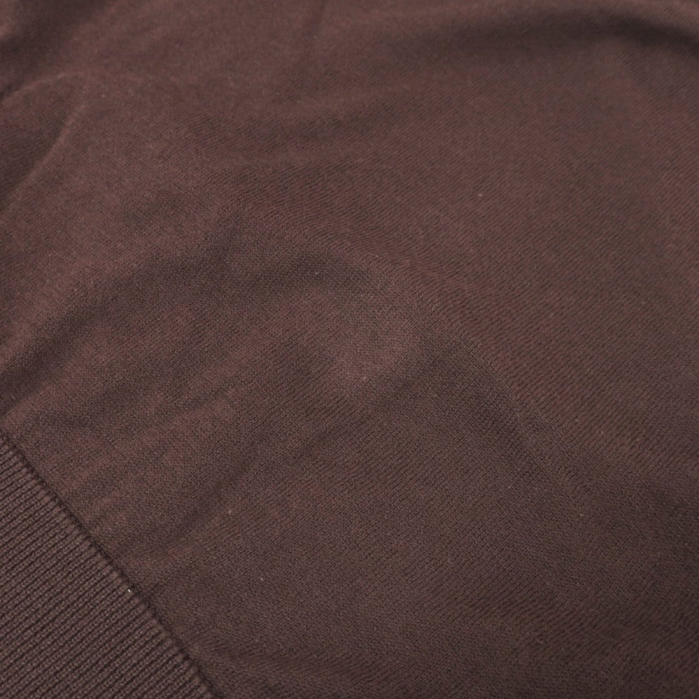 【中古】ジョンスメドレー JOHN SMEDLEY シーアイランドコットン クルーネック ハイゲージ 半袖 プルオーバーニット ブラウン【サイズL】【 状態ランクC 】【 メンズ 】