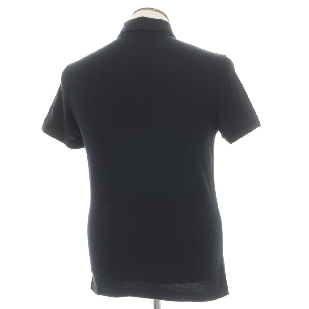 【中古】エトロ ETRO 鹿の子コットン 半袖ポロシャツ ブラック【サイズL】【 状態ランクB 】【 メンズ 】