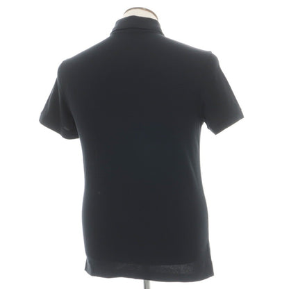 【中古】エトロ ETRO 鹿の子コットン 半袖ポロシャツ ブラック【サイズL】【 状態ランクB 】【 メンズ 】