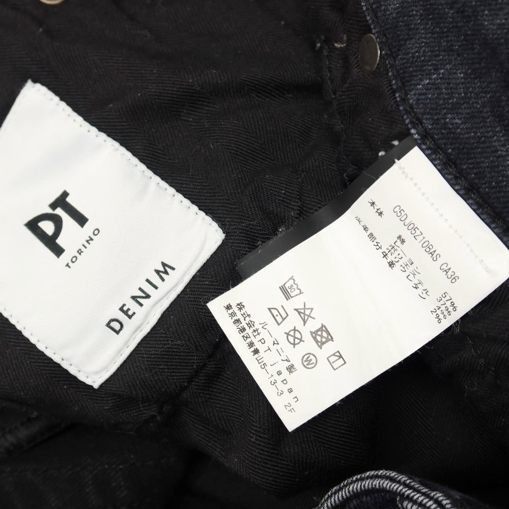 【中古】ピーティートリノ デニム PT TORINO DENIM SWING ストレッチ コットンレーヨンポリエステル デニムパンツ ブラック【サイズ33】【 状態ランクB 】【 メンズ 】