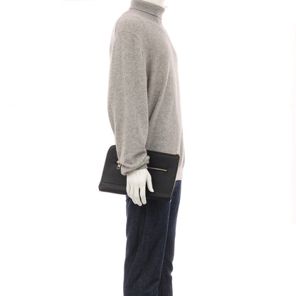 【中古】ウノピュウノウグァーレトレ 1piu1uguale3 × ASTALIFT MEN レザー クラッチバッグ ブラック【 状態ランクC 】【 メンズ 】