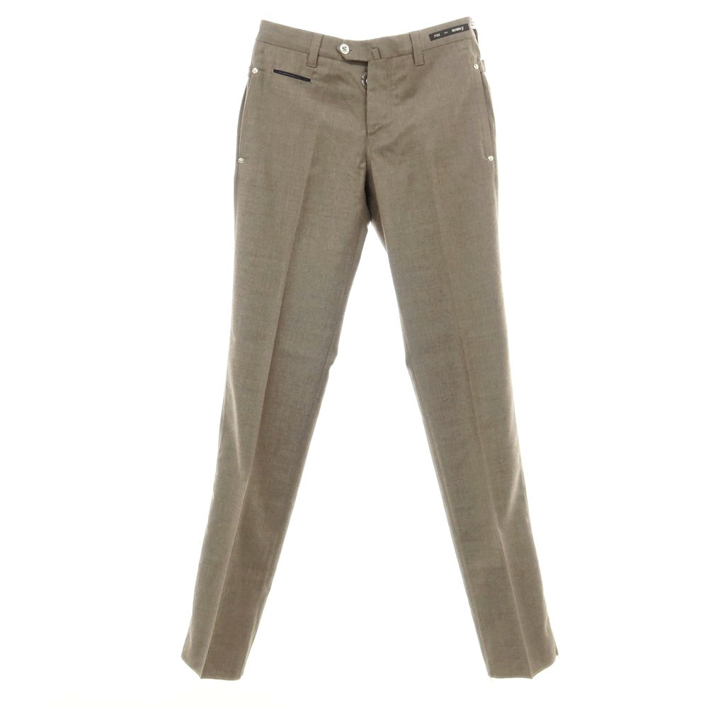 【中古】ピーティーゼロウーノ PT01 BEAMS F別注 SILVER CHINO SUPER100’S ウール ドレススラックスパンツ グレーブラウン系【サイズ46】【 状態ランクA 】【 メンズ 】