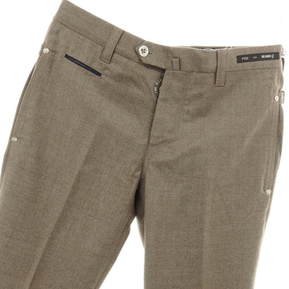 【中古】ピーティーゼロウーノ PT01 BEAMS F別注 SILVER CHINO SUPER100’S ウール ドレススラックスパンツ グレーブラウン系【サイズ46】【 状態ランクA 】【 メンズ 】