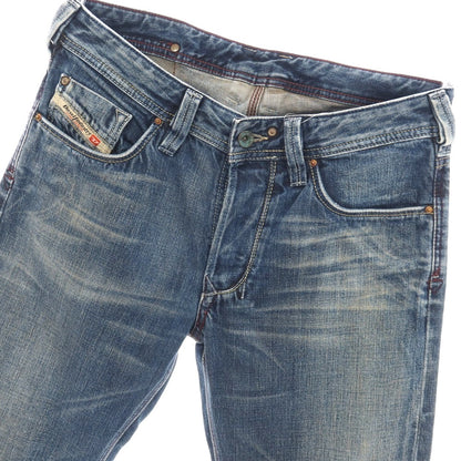 【中古】ディーゼル DIESEL コットン デニムパンツ ジーンズ ブルーネイビー【サイズ29】【 状態ランクC 】【 メンズ 】