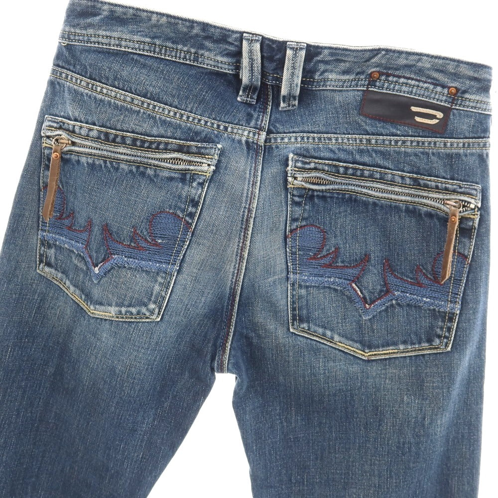 【中古】ディーゼル DIESEL コットン デニムパンツ ジーンズ ブルーネイビー【サイズ29】【 状態ランクC 】【 メンズ 】
