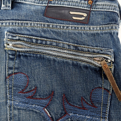【中古】ディーゼル DIESEL コットン デニムパンツ ジーンズ ブルーネイビー【サイズ29】【 状態ランクC 】【 メンズ 】