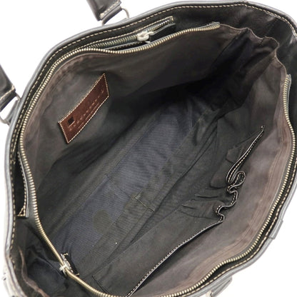 【中古】ステファノマーノ STEFANOMANO レザー ブリーフケース ブラック【 状態ランクD 】【 メンズ 】