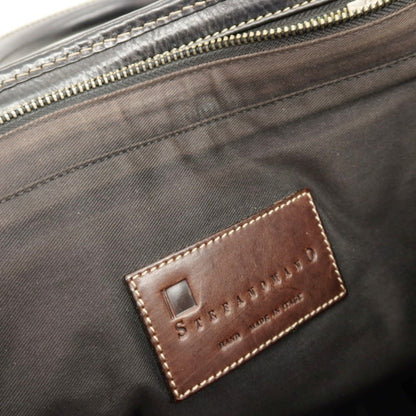 【中古】ステファノマーノ STEFANOMANO レザー ブリーフケース ブラック【 状態ランクD 】【 メンズ 】