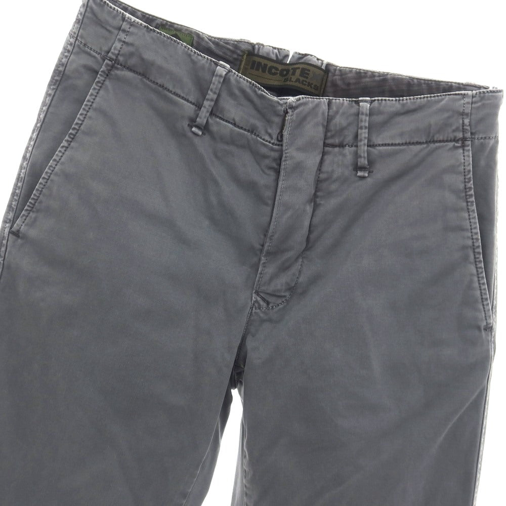 【中古】インコテックス スラックス INCOTEX SLACKS ストレッチ コットン カジュアルスラックスパンツ グレー【サイズ30】【 状態ランクB 】【 メンズ 】
