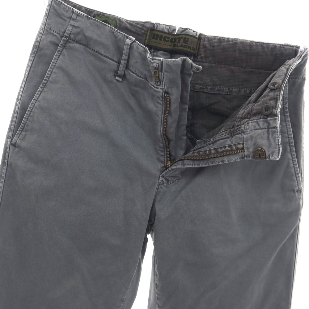 【中古】インコテックス スラックス INCOTEX SLACKS ストレッチ コットン カジュアルスラックスパンツ グレー【サイズ30】【 状態ランクB 】【 メンズ 】