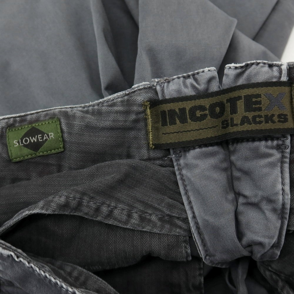 【中古】インコテックス スラックス INCOTEX SLACKS ストレッチ コットン カジュアルスラックスパンツ グレー【サイズ30】【 状態ランクB 】【 メンズ 】