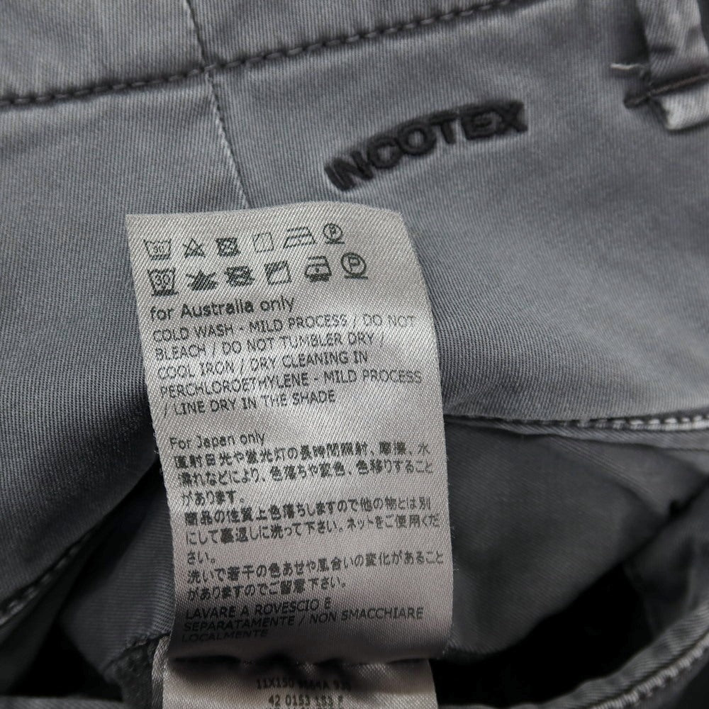 【中古】インコテックス スラックス INCOTEX SLACKS ストレッチ コットン カジュアルスラックスパンツ グレー【サイズ30】【 状態ランクB 】【 メンズ 】