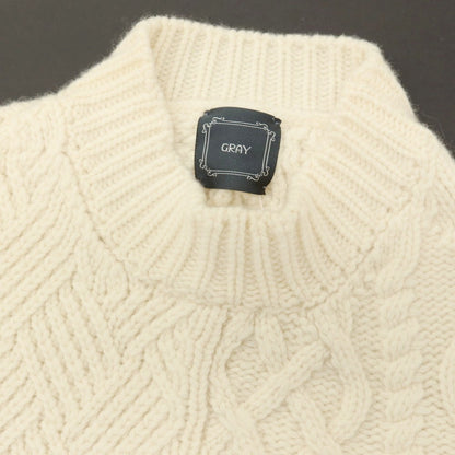 【中古】グライ GRAY ウール モックネック プルオーバーニット アイボリー【サイズ46】【 状態ランクC 】【 メンズ 】