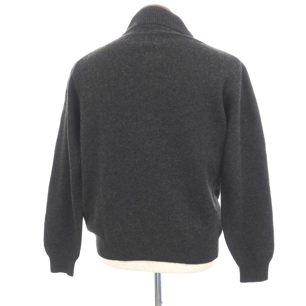【中古】コルネリアーニ CORNELIANI ウール ハーフジップ スタンドカラー プルオーバーニット チャコールグレー【サイズ48】【 状態ランクB 】【 メンズ 】