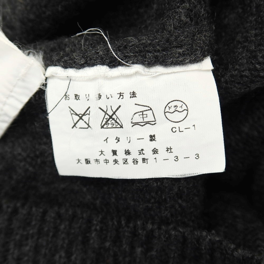 【中古】コルネリアーニ CORNELIANI ウール ハーフジップ スタンドカラー プルオーバーニット チャコールグレー【サイズ48】【 状態ランクB 】【 メンズ 】