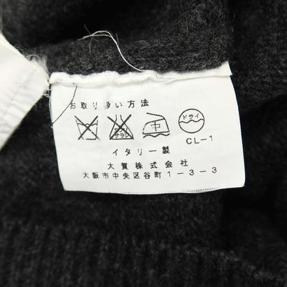 【中古】コルネリアーニ CORNELIANI ウール ハーフジップ スタンドカラー プルオーバーニット チャコールグレー【サイズ48】【 状態ランクB 】【 メンズ 】
