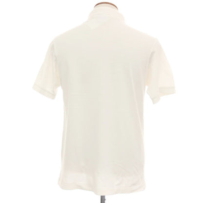 【中古】ラコステ LACOSTE 90’s初期 コットン 鹿の子 半袖ポロシャツ ホワイト【サイズ4】【 状態ランクC 】【 メンズ 】