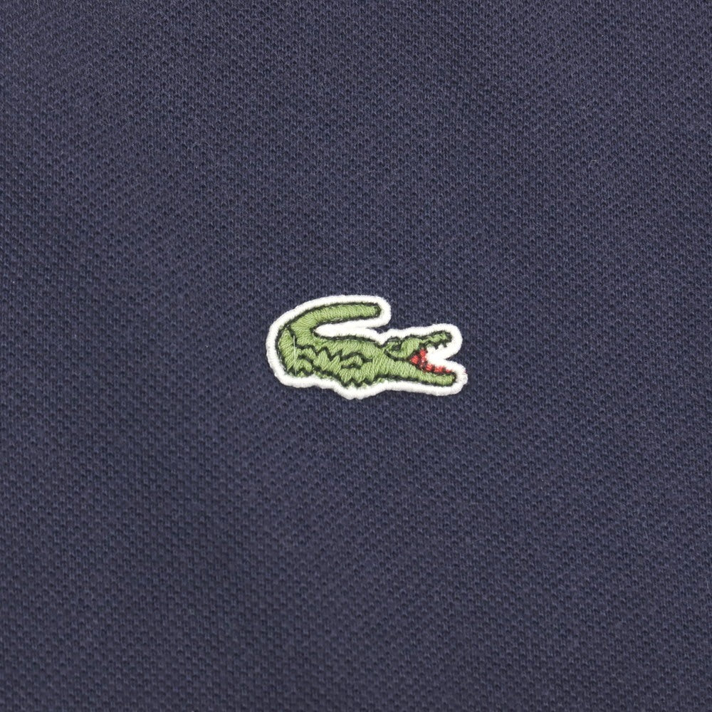 【中古】ラコステ LACOSTE 90’s初期 コットン 鹿の子 半袖ポロシャツ ネイビー【サイズ4】【 状態ランクC 】【 メンズ 】