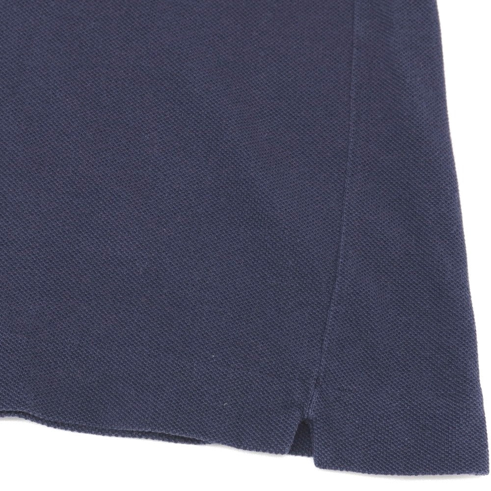 【中古】ラコステ LACOSTE 90’s初期 コットン 鹿の子 半袖ポロシャツ ネイビー【サイズ4】【 状態ランクC 】【 メンズ 】