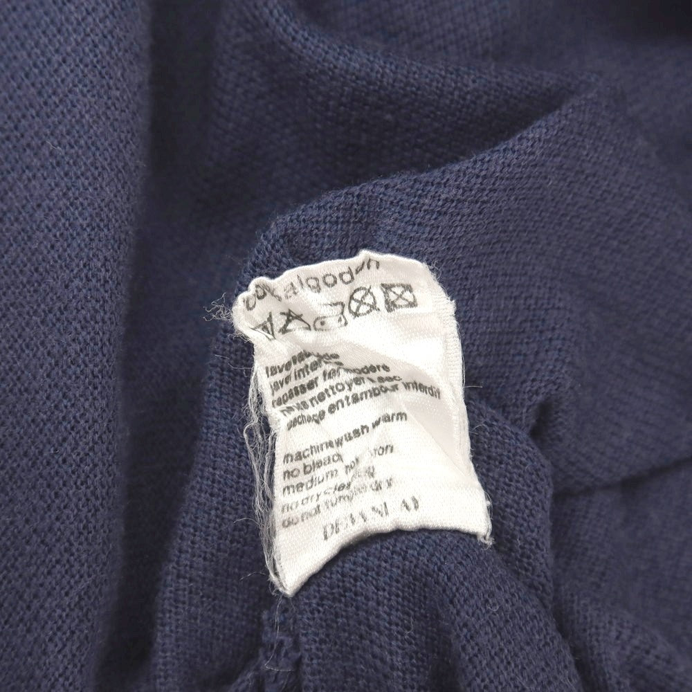 【中古】ラコステ LACOSTE 90’s初期 コットン 鹿の子 半袖ポロシャツ ネイビー【サイズ4】【 状態ランクC 】【 メンズ 】
