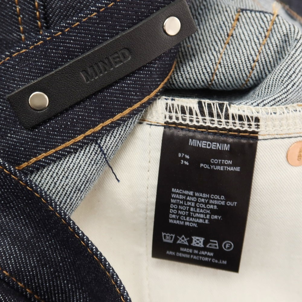 【中古】マインデニム MINEDENIM 干場別注 リジット コットンポリウレタン デニムパンツ ジーンズ ネイビー【サイズ10】【 状態ランクA 】【 メンズ 】