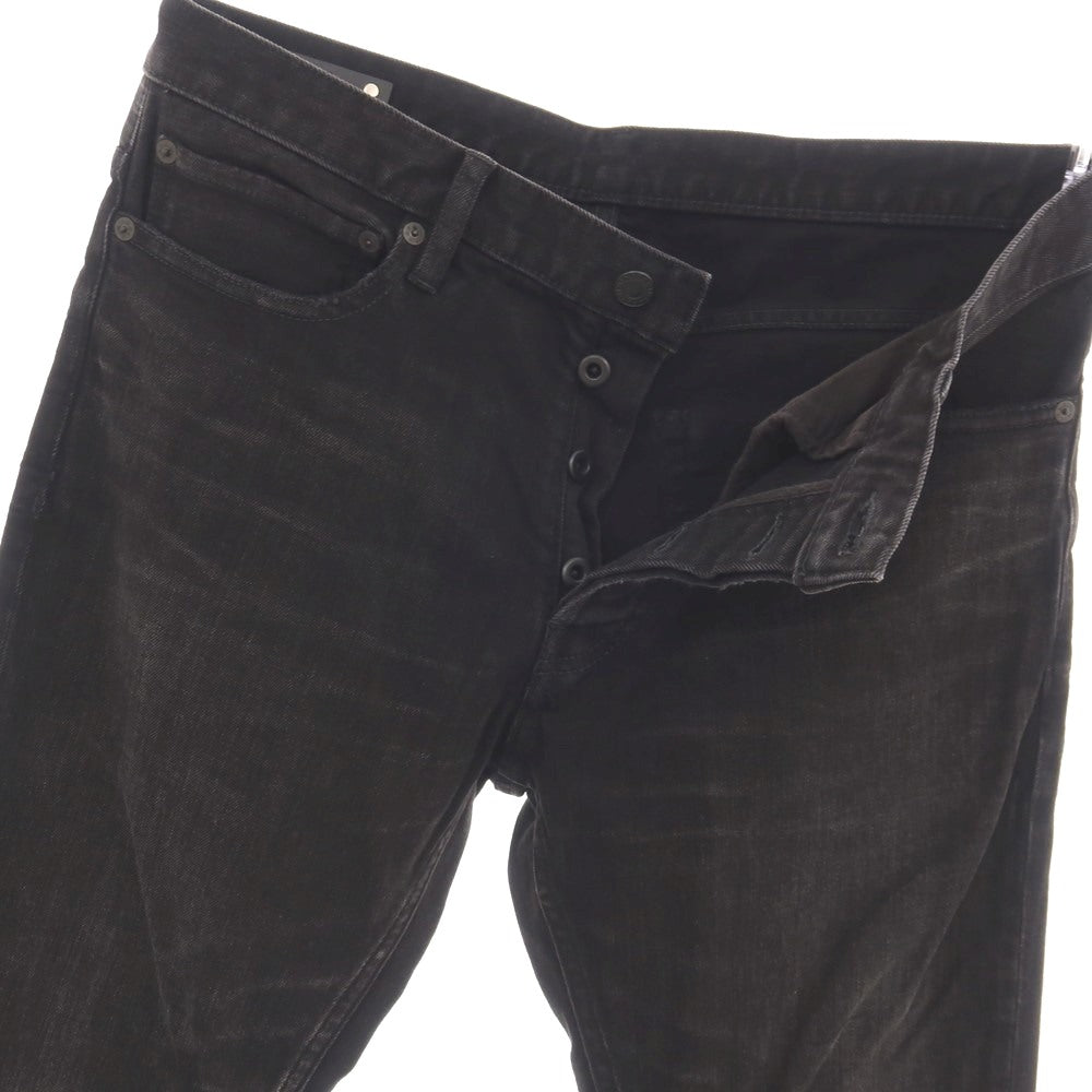 【中古】マインデニム MINEDENIM S.SLIM ストレッチ コットン デニムパンツ ジーンズ ブラック【サイズ10】【 状態ランクB 】【 メンズ 】