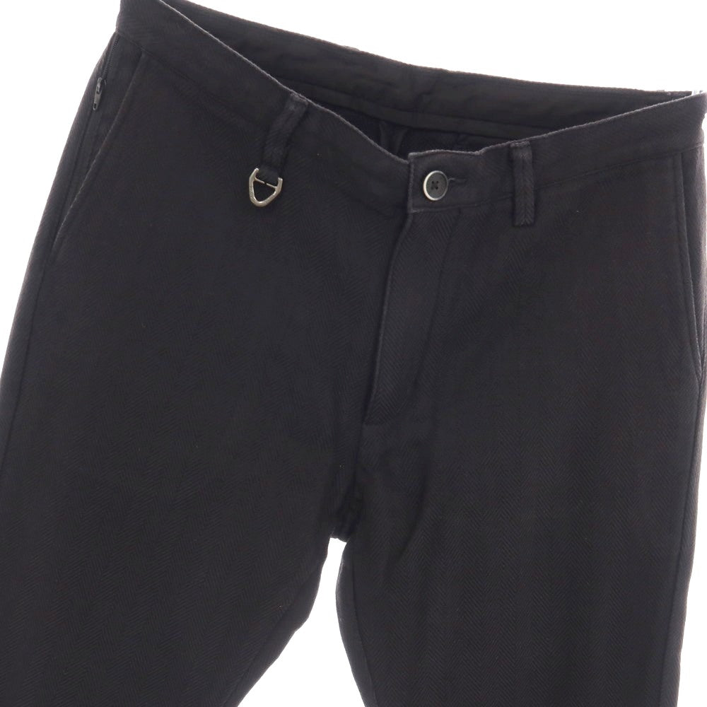 【中古】ソリード SOLIDO コットンポリウレタン ヘリンボーン イージー カジュアルスラックスパンツ ダークネイビー【サイズ3】【 状態ランクB 】【 メンズ 】