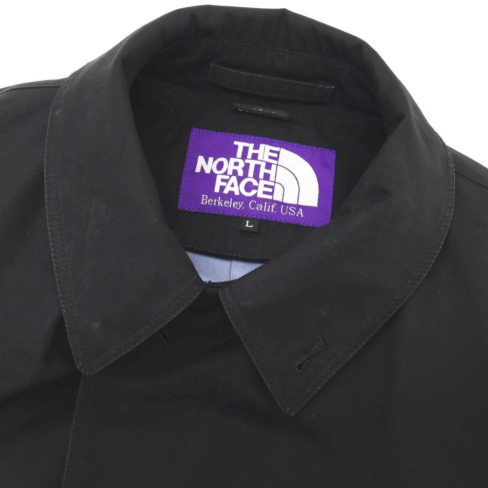 【中古】ザノースフェイスパープルレーベル THE NORTH FACE PURPLE LABEL ゴアテックス コットン ステンカラーコート ブラック【サイズL】【 状態ランクD 】【 メンズ 】