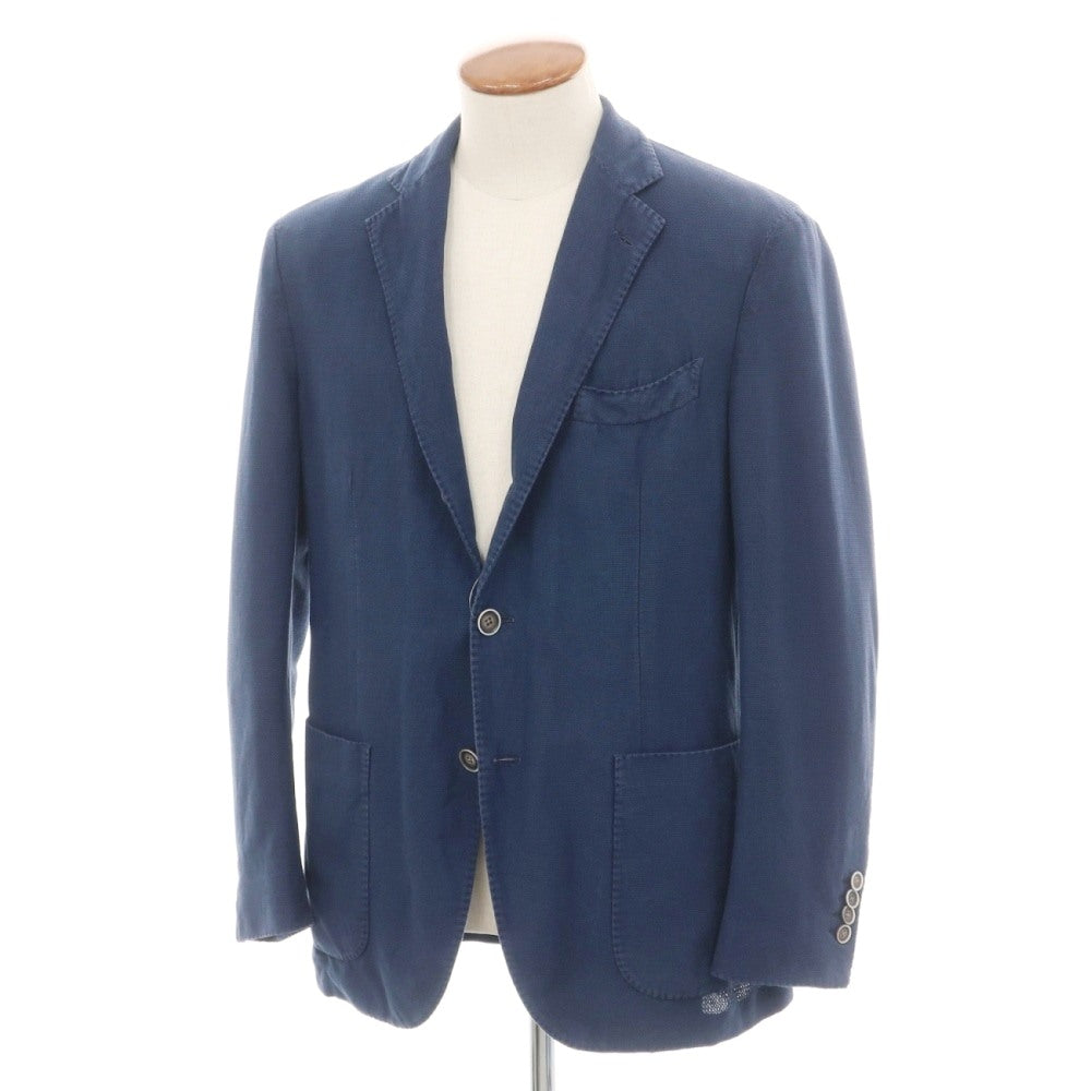 【中古】ラルディーニ LARDINI コットンリネン 3B カジュアルジャケット ライトネイビー【サイズ48】【 状態ランクC 】【 メンズ 】