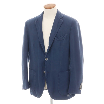 【中古】ラルディーニ LARDINI コットンリネン 3B カジュアルジャケット ライトネイビー【サイズ48】【 状態ランクC 】【 メンズ 】