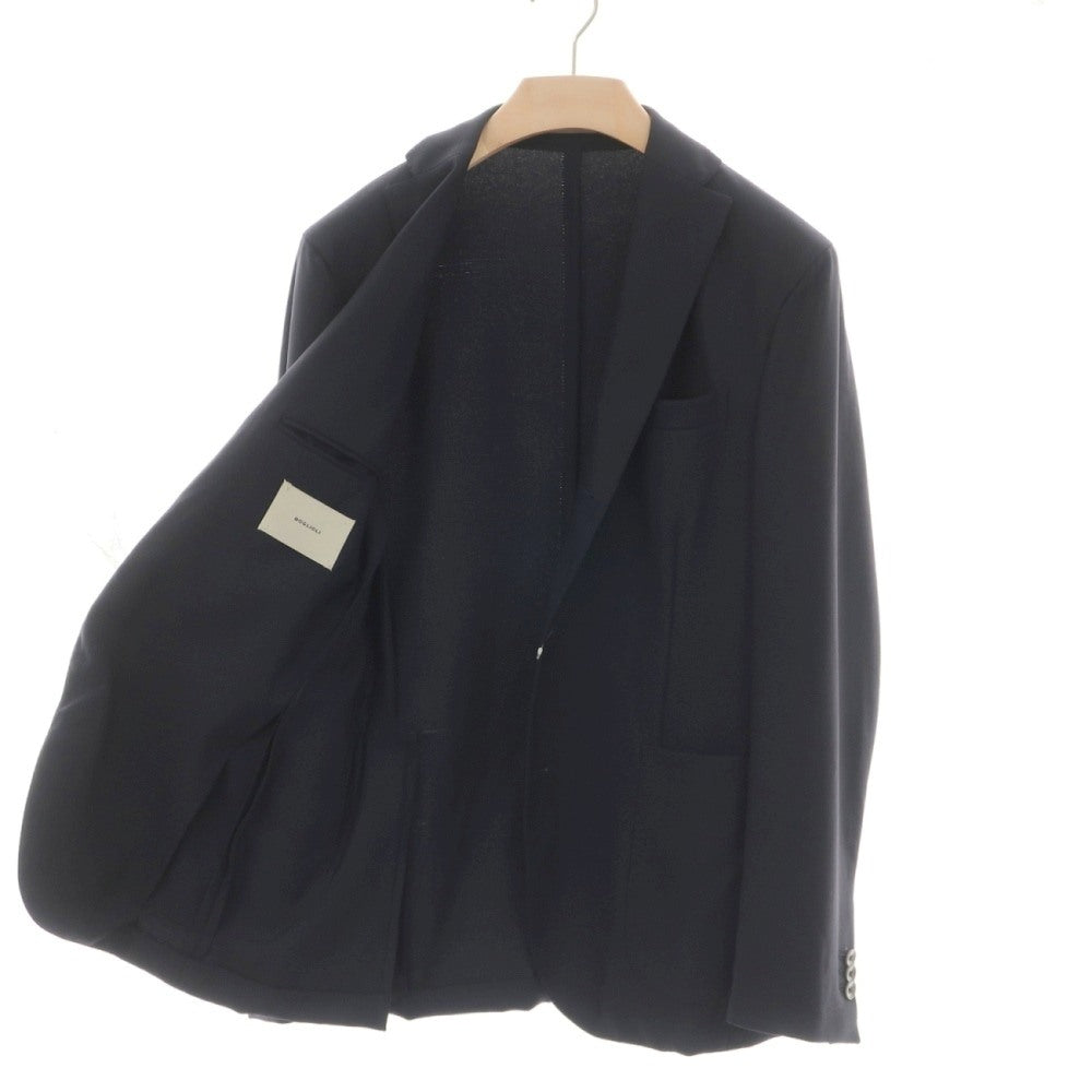 【中古】ボリオリ BOGLIOLI DOVER ウール 3B テーラードジャケット ブラックネイビー【サイズ48】【 状態ランクC 】【 メンズ 】