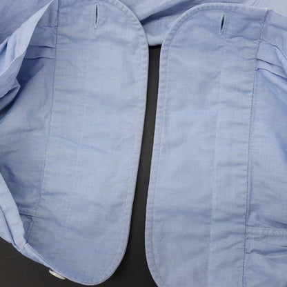 【中古】ルイジ ボレッリ Luigi Borrelli コットン ホリゾンタルカラー ドレスシャツ ライトブルー【サイズM】【 状態ランクC 】【 メンズ 】